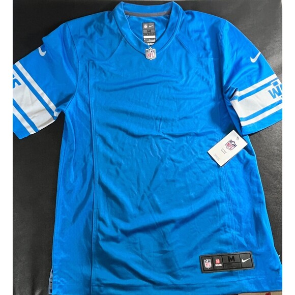 Nike On-Field NFL Jersey Men's Medium Battle Blue Short Sleeve Detroit Lions New - Picture 1 of 9